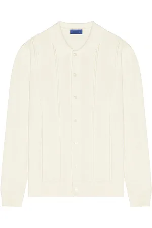 Saturdays NYC Jahmad Linen Long Sleeve Polo in . Size S, XL/1X.