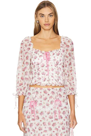 For Love & Lemons Etienne Top in . Size L, XS.
