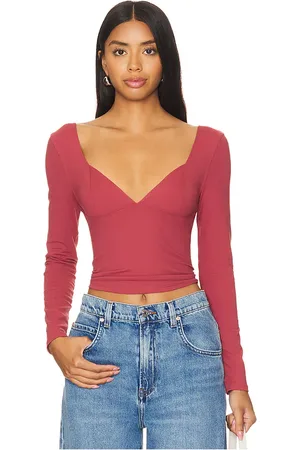 Free People X Intimately FP Duo Corset Long Sleeve Cami In Earth in . Size M, S.
