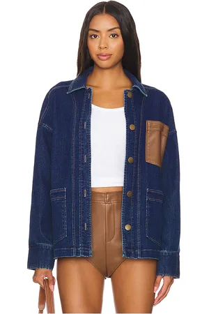 Central Park West The Denim Shacket in . Size M, S, XL, XS.
