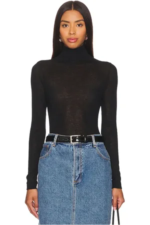 AUTUMN CASHMERE Second Skin Sheer Mock in . Size L, XL, XS.