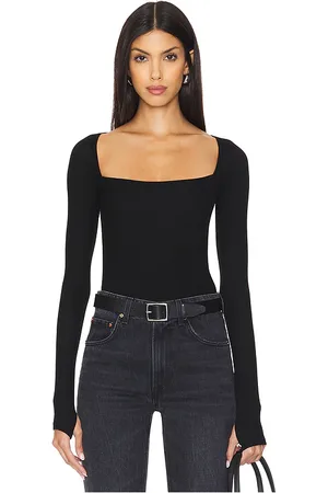 Michael Lauren Kaleb Long Sleeve W/ Square Neckline Double Layered Top in . Size M, S, XL, XS.