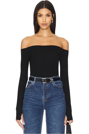 Michael Lauren Lanny Off Shoulder Long Sleeve Top Double Layered Top in . Size M, S, XL, XS, XXL.