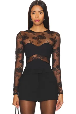 FLEUR DU MAL Bouquet Lace And Jersey Bodysuit in . Size XS.