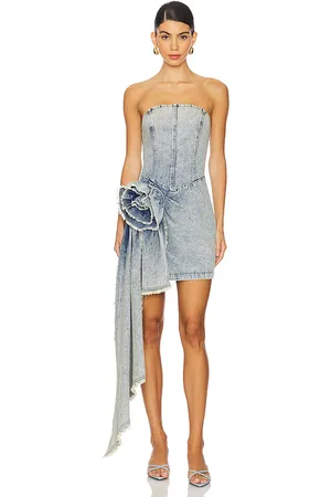 ELLIATT Giselle Denim Mini Dress in . Size XS.