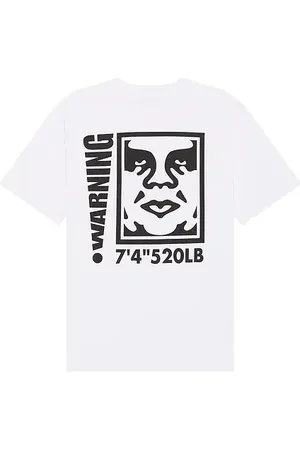 Obey Warning Tee in . Size M, S.