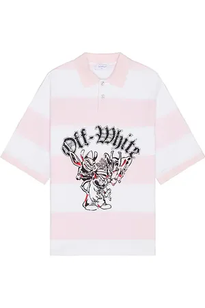 OFF-WHITE Bicolor Gang Short Sleeve Polo in . Size S.