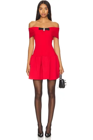 Self-Portrait Knit Bow Mini Dress in . Size XS.
