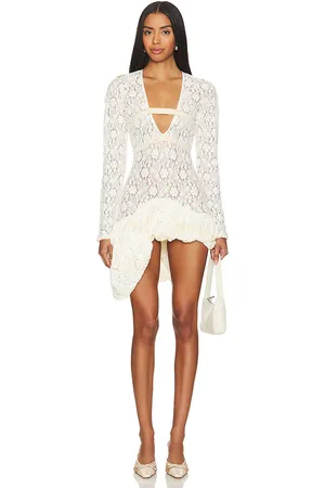 yuhan wang Draped Lace Dress in . Size M, S, XL.