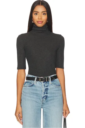 Goldie Estelle Ribbed Half Sleeve Turtleneck Top in . Size M, S, XL.