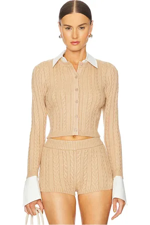 SER.O.YA Eloise Cable Knit Cardigan in . Size M, S, XL, XS.