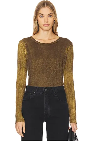 Goldie Estelle Long Sleeve Classic Metallic Spray Top in . Size M, S, XS.