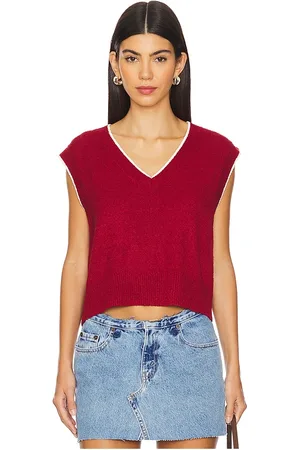 MONROW Boucle Knit V Neck Sweater Vest in . Size L, S, XL.