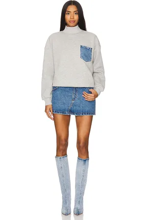 SER.O.YA Marley Terry Denim Sweater Dress in . Size S.