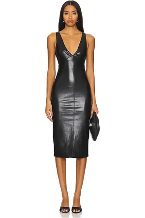House of Harlow X REVOLVE Liv Faux Leather Midi Dress in . Size XXS.
