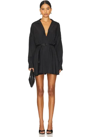 Norma Kamali Oversized Shirt Flared Mini Dress in . Size M, S, XS, XXS.