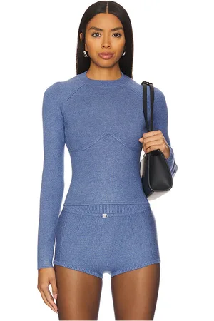 FLEUR DU MAL Knit Underbust Long Sleeve Top in . Size M, S, XS.