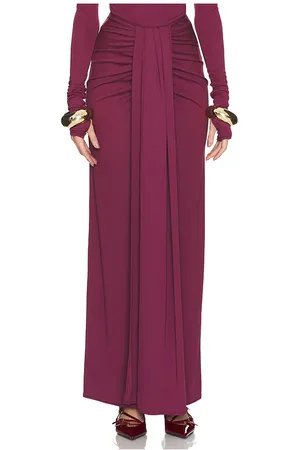 Helsa Matte Jersey Long Wrap Skirt in . Size XS, XXS.