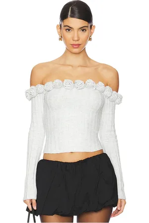 MAJORELLE Jalin Rosette Sweater in . Size S, XS.