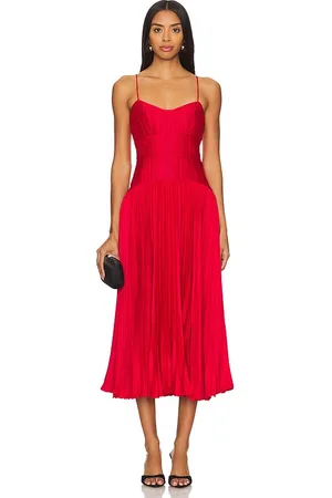 AMUR Cherry Drop Waist Midi Dress in . Size 4, 6.