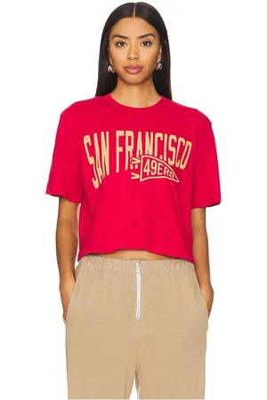 Junk Food 49ers Dual Threat Mock Neck Crop Tee in . Size M, S, XL, XS.