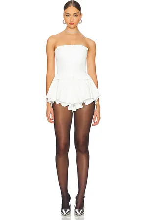 NANA JACQUELINE Giselle Bow Romper in . Size M, S, XS.