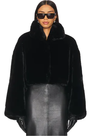 ROTATE Faux Fur Crop Jacket in . Size 42, 44.