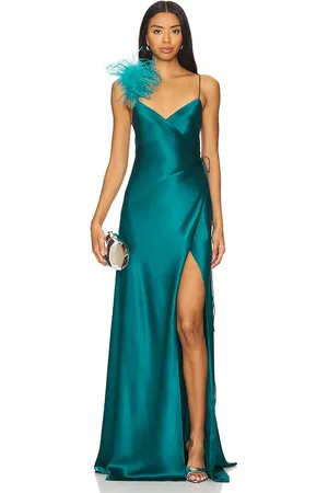 The Sei Wrap Gown With Detachable Ostrich Trim in . Size 8.