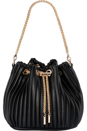 Olga Berg Remi Pleated Drawstring Bag in .