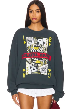 DAYDREAMER Sublime Playing Card Bf Crew Sweatshirt in . Size S, XS.