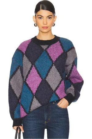 ANINE BING Sydney Sweater in Blue, Purple. Size M.