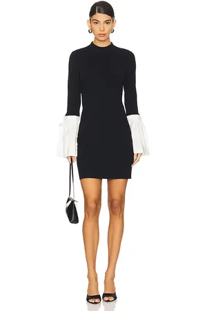 Simkhai Agathea Bell Sleeve Knit Combo Mini Dress in . Size S, XS.