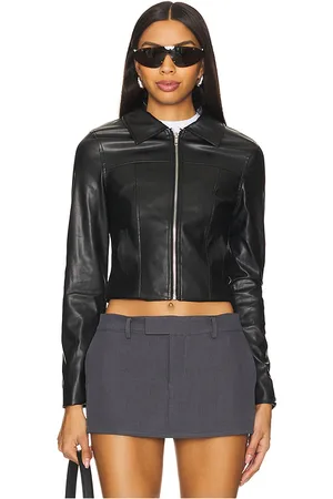 superdown Haydenn Faux Leather Jacket in . Size M, S, XS, XXS.
