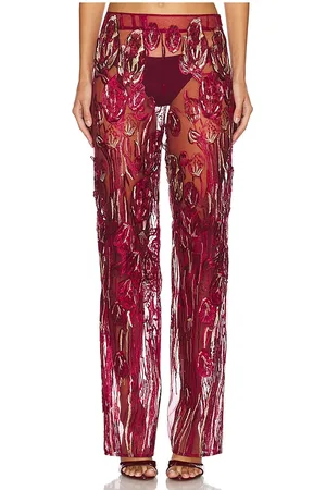 KIM SHUI Full Length Embroidered Pants in . Size S, XS.