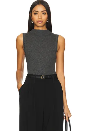 ENZA COSTA Silk Sweater Rib Sleeveless Mockneck in . Size M, XL, XS.