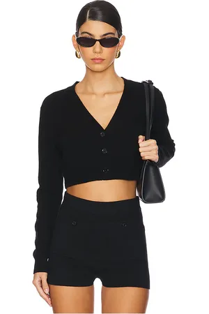ENZA COSTA Cashmere Cropped V-Neck Cardigan in . Size XL.