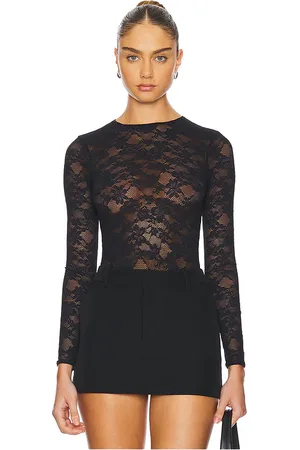 FLEUR DU MAL Le Stretch Long Sleeve Bodysuit in . Size M.