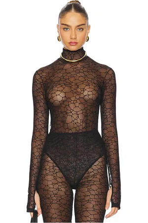 Kiki de Montparnasse Crystalline Turtleneck Bodysuit in . Size S, XS.