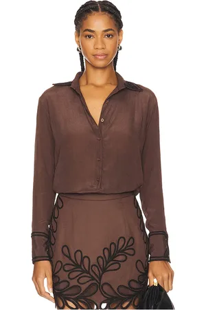 Karina Grimaldi Morena Embroidered Blouse in . Size S, XS.