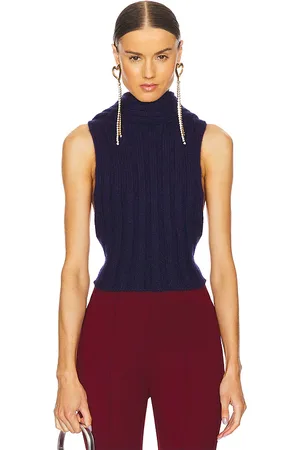 AREA Sleeveless Twisted Knit Top in . Size M, S, XL, XS.