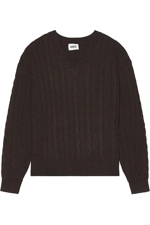 Saks Fifth Avenue Cable Knit V-neck Sweater in . Size M, S, XL/1X.