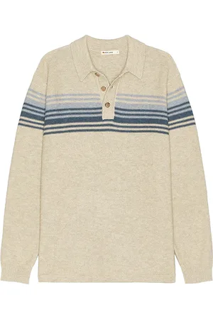 Marine Ellias Chest Stripe Sweater Polo in . Size M, S.