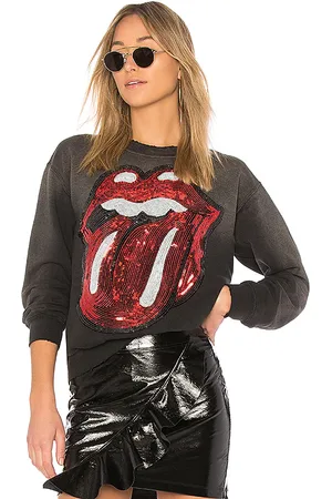 Madeworn Rolling Stones Sequins Sweatshirt in . Size M, S, XL, XS.