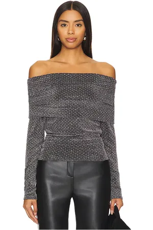 LnA Liya Fold Over Rhinestone Top in . Size M, S, XS.