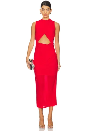 Misha Isabella Mesh Midi Dress in . Size M, XS, XXS.