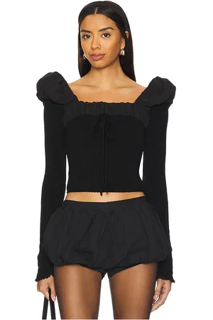 For Love & Lemons Aliyah Pointelle Top in . Size M, S, XS.