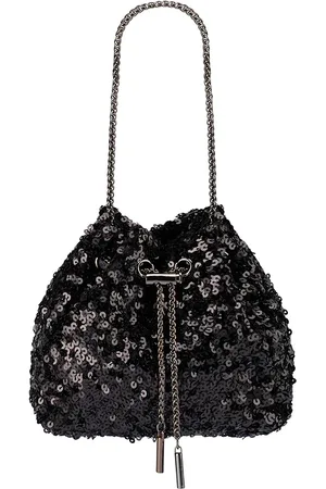 Olga Berg Ilana Sequin Drawstring Bag in .