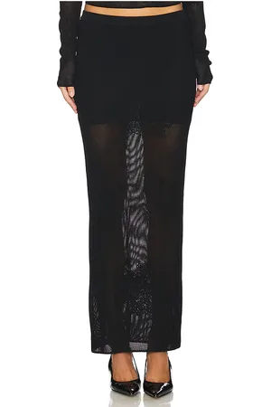 FLEUR DU MAL Lace Pointelle Maxi Skirt in . Size M, S, XS.