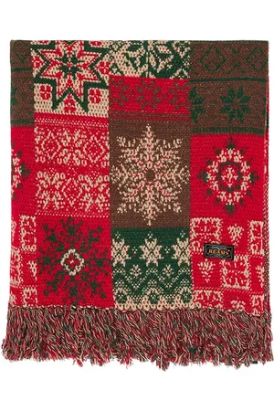 Beams Blanket Double Jacquard Patchwork Like Pattern in .