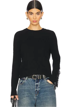 AUTUMN CASHMERE Fringed Crew in . Size M, S, XL, XS.